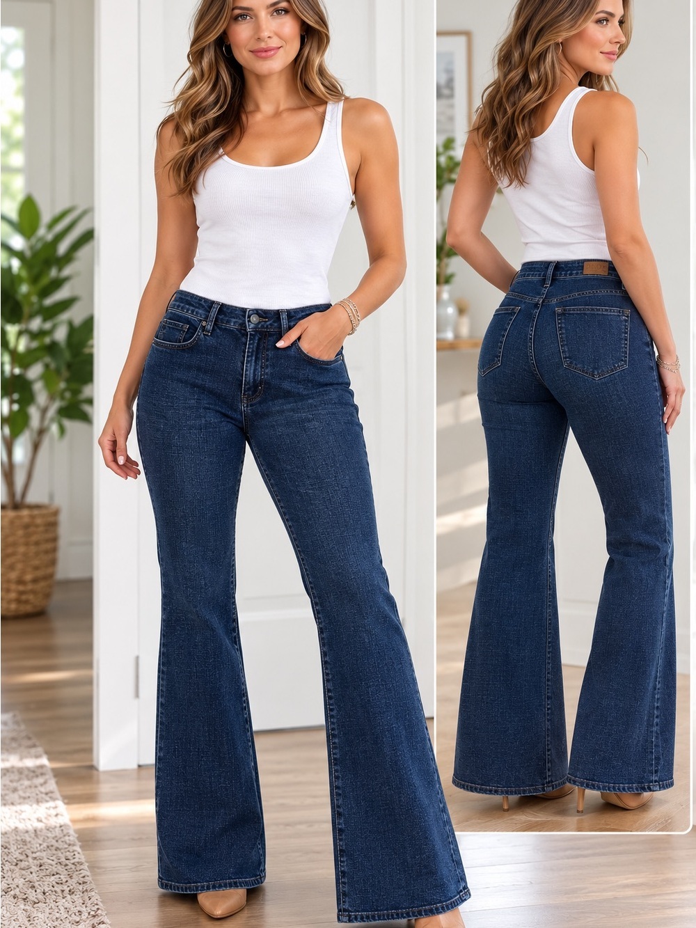 Old Navy Dark Blue Flare Jeans
